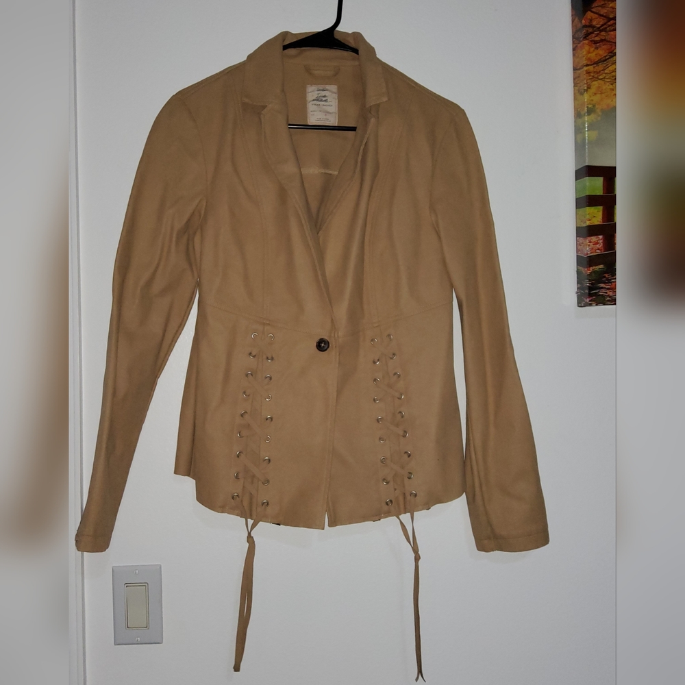 Women's Vegan Leather Light Jacket Size Small